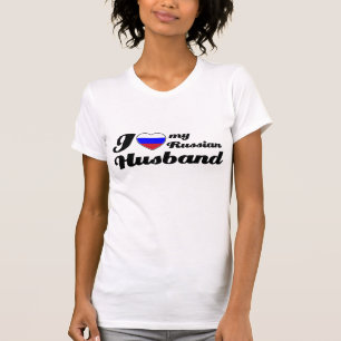 T-shirt J'aime mon mari russe