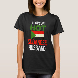 T-shirt J'aime mon mari soudanais chaud Soudan Relations