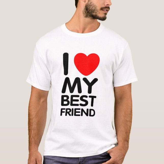 T-shirt J'Aime Mon Meilleur Ami (Devant)