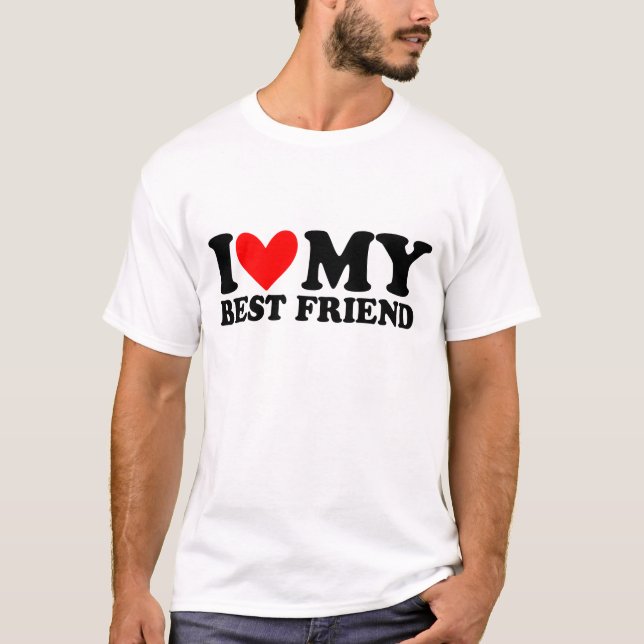 T-shirt j'aime mon meilleur ami (Devant)