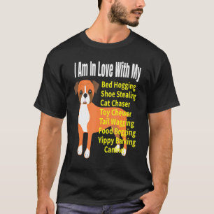 T-shirt J'Aime Mon Mème De Chien De Boxer