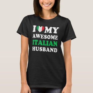 T-shirt J'aime mon merveilleux mari italien