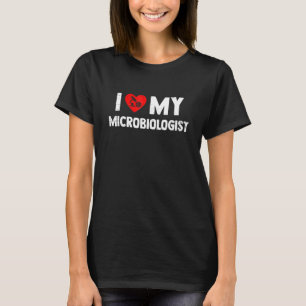 T-shirt J'Aime Mon Microbiologiste Technologue Médicale Re