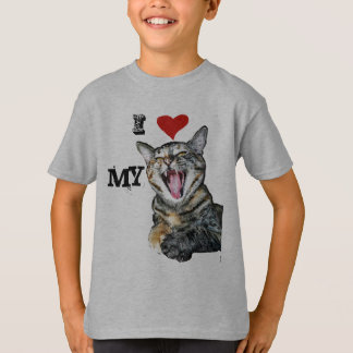 T-shirt J'aime mon modèle personnalisable de chat
