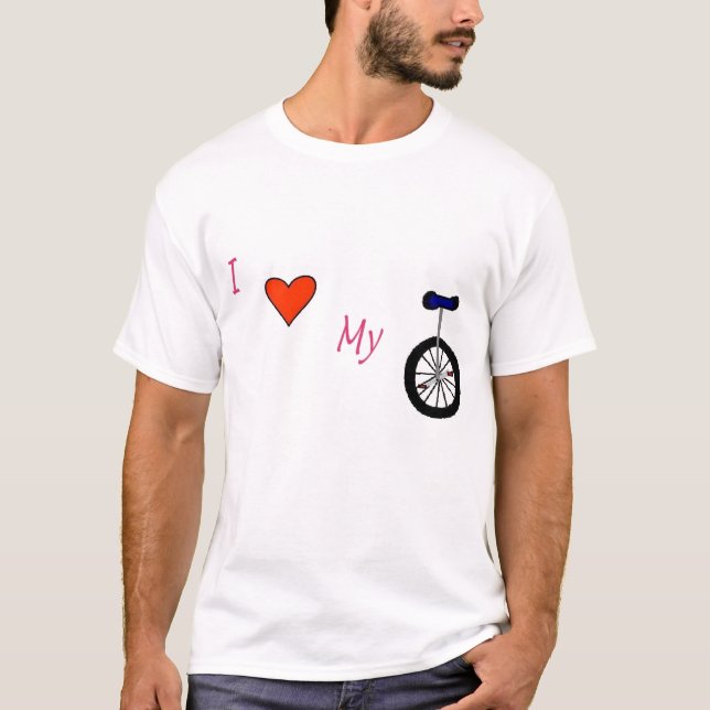 T-shirt J'aime mon monocycle (Devant)
