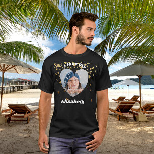 T-shirt J'aime mon nom de photo du coeur de Girfriend