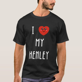 T-shirt J'aime mon nom Henley drôle