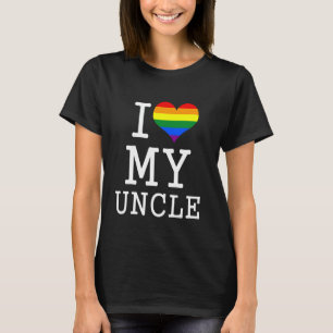 T-shirt J'aime mon oncle gay fier de ma nièce et de mon ne