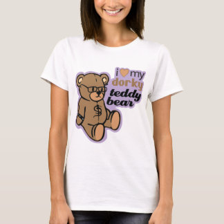 T-shirt j'aime mon ours de nounours dorky
