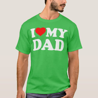 T-shirt J'aime mon papa je cœur famille papa fête des père