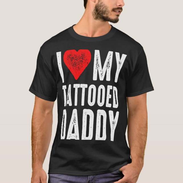 T-shirt J'Aime Mon Papa Tatoué (Devant)