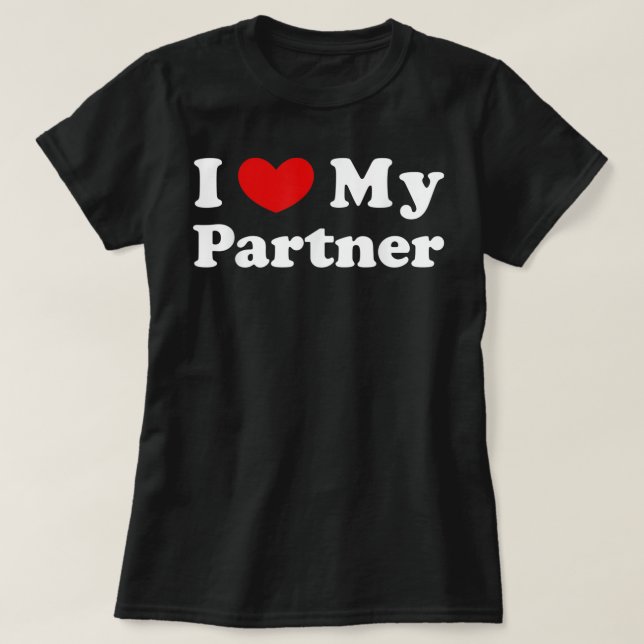 T-shirt J'Aime Mon Partenaire, J'Aime Mon Partenaire (Design devant)