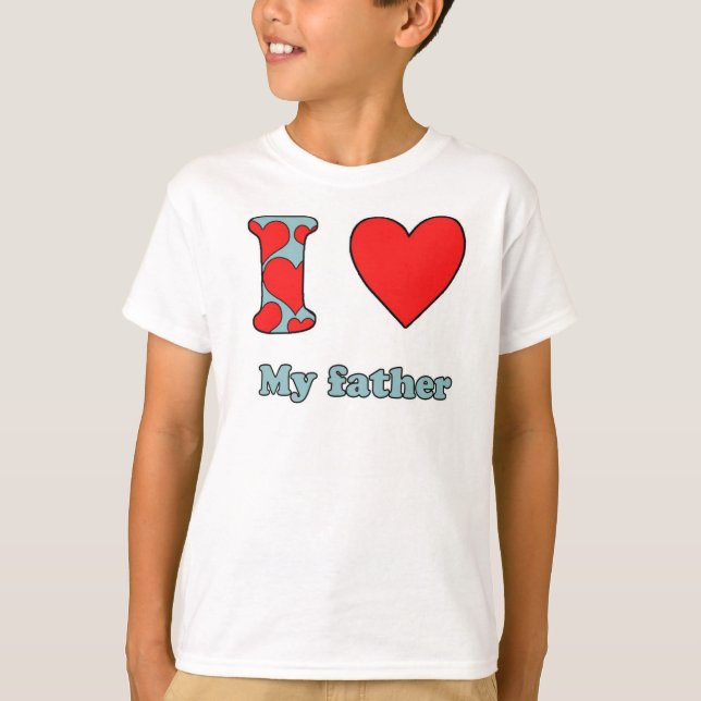 T-shirt J'aime mon père (Devant)