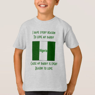 T-shirt J'aime mon père nigérian