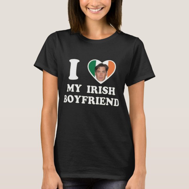 T-shirt j'aime mon petit ami irlandais l christian bale t  (Devant)
