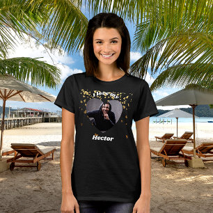 T-shirt J'aime mon petit ami nom de la photo