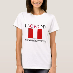 T-shirt J'aime mon petit ami péruvien