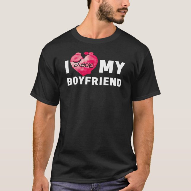 T-shirt J'Aime Mon Petit Ami Petite Amie Couple (Devant)