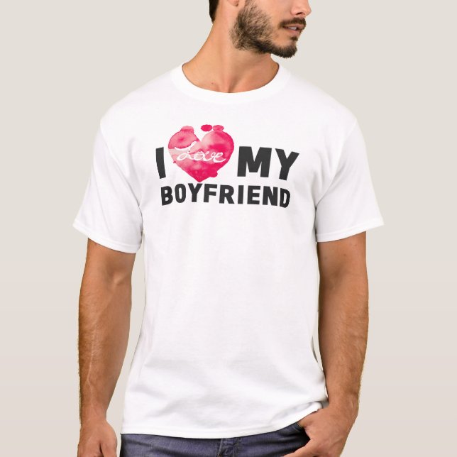 T-shirt J'Aime Mon Petit Ami Petite Amie Couple (Devant)