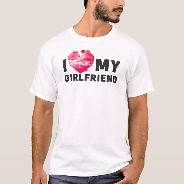T-shirt J'Aime Mon Petit Ami Petite Amie Couple (Devant)