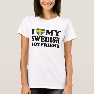 T-shirt J'aime mon petit ami suédois