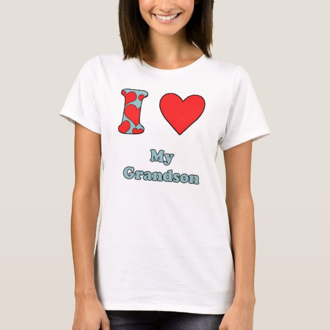 T-shirt J'aime mon petit-fils (Devant)