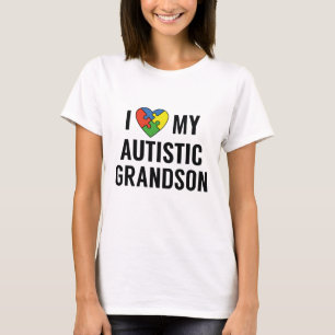 T-shirt J'aime mon petit-fils autiste