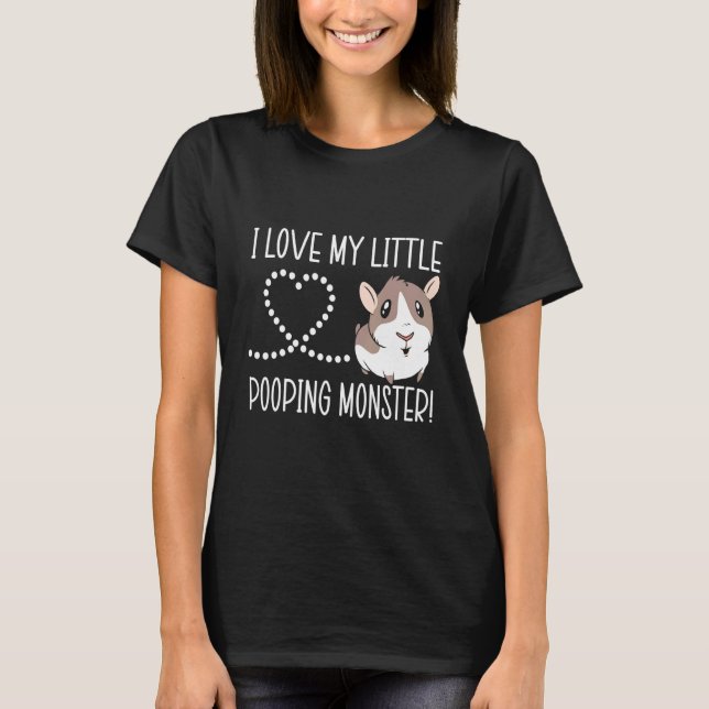 T-shirt J'Aime Mon Petit Rongeur De Cochon Monster Guinée (Devant)