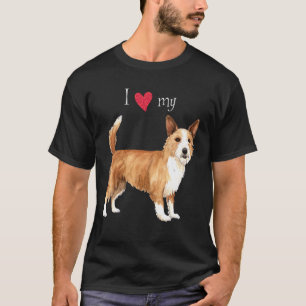 T-shirt J'aime mon Podengo portugais Pequeno