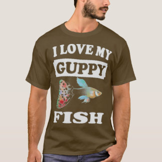 T-shirt J'Aime Mon Poisson Guppy