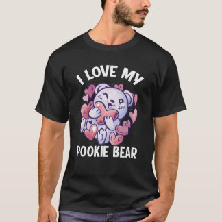 T-shirt J'Aime Mon Pookie Ours T Chemise