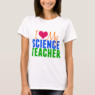 T-shirt J'aime mon professeur de Sciences