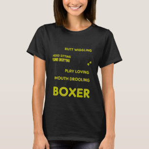 T-shirt J'Aime Mon Puppy Boxer Maman Papa Chien Boxer Prop