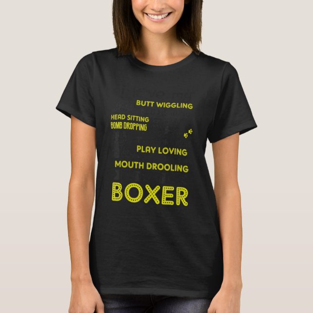 T-shirt J'Aime Mon Puppy Boxer Maman Papa Chien Boxer Prop (Devant)
