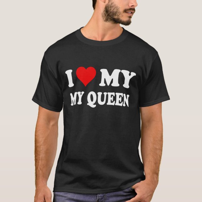T-shirt J'aime mon Queen-Heart (Devant)