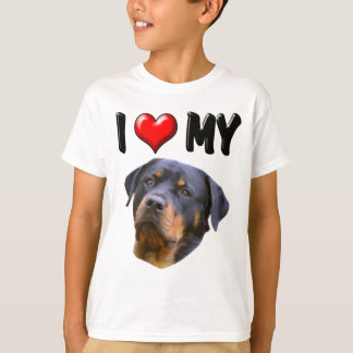 T-shirt J'aime mon rottweiler 3