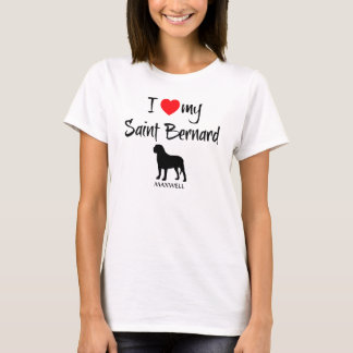 T-shirt J'Aime Mon Saint Bernard