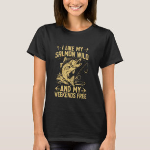 T-shirt J'aime mon saumon sauvage et mes week-ends libres