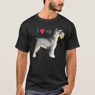 T-shirt J'aime mon Schnauzer miniature