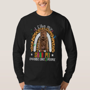 T-shirt J'Aime Mon Shar Pei Et Peut-Être 3 Personnes La Pl