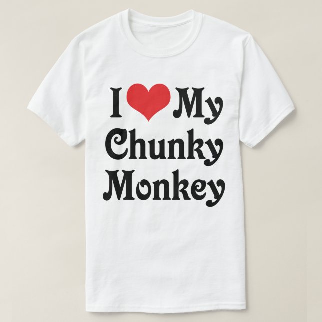 T-shirt J'Aime Mon Singe Chunky (Design devant)