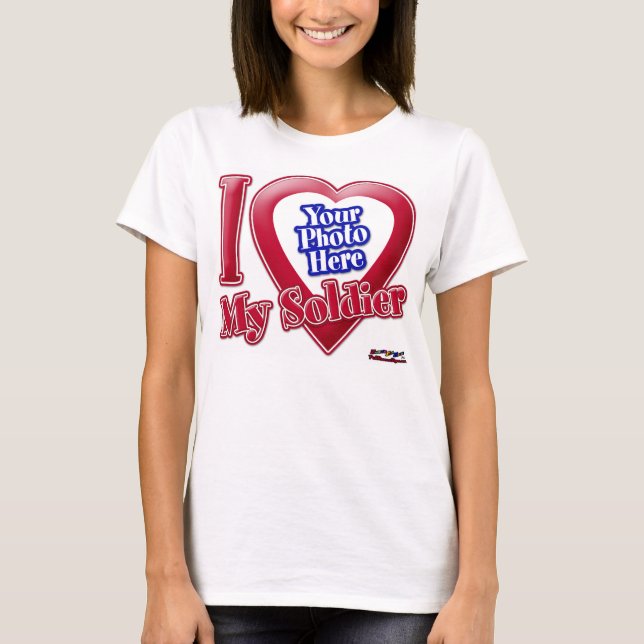 T-shirt J'aime mon soldat - photo (Devant)
