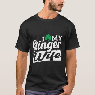 T-shirt J'Aime Mon St patrick Shamrock À Tête Rouge Femme 