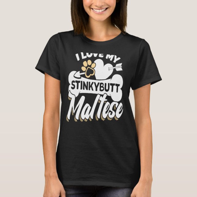 T-shirt J'Aime Mon Stinkybutt (Devant)