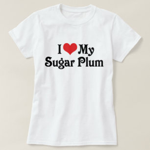 T-shirt J'aime mon sucre prune