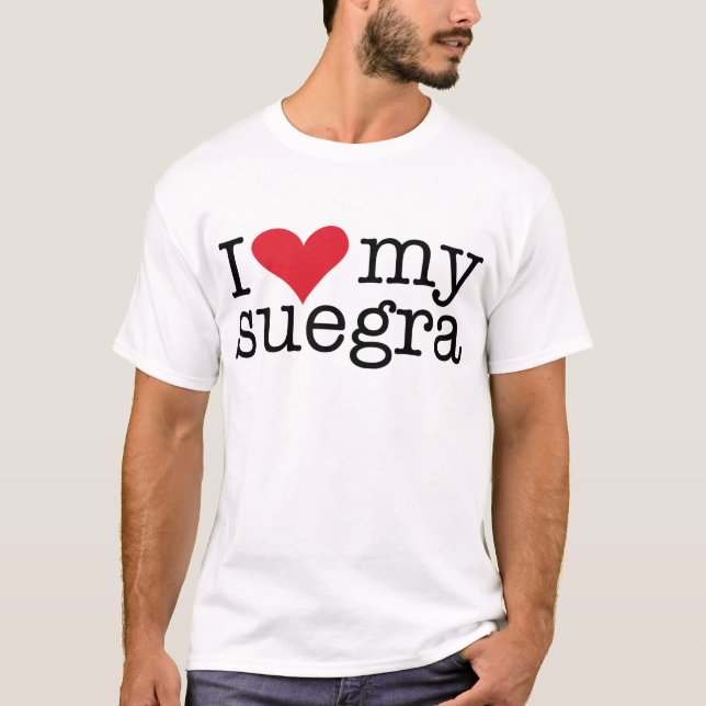 T-shirt J'Aime Mon Suegra (Mère En Droit) (Devant)