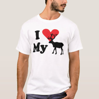 T-shirt J'aime mon tee - shirt de renne