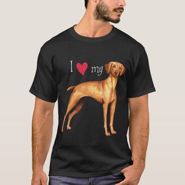 T-shirt J'aime mon Vizsla (Devant)