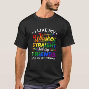 T-shirt J'Aime Mon Whiskey Droit LGBT Pride Gay Lesbian