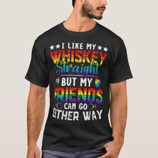 T-shirt J'aime mon Whisky sec mais mes amis sont LGBT
